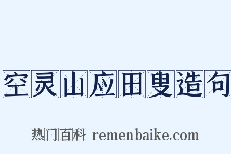 空灵山应田叟造句是什么意思的图片